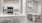 a kitchen with white cabinets
