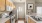 a kitchen with wooden cabinets