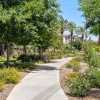 a well landscaped sidewalk