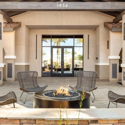 Elegance everywhere you look a fire pit near clubhouse