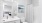 a bathroom with a white shower curtain